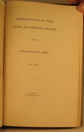 Reminiscences of Four Years as a Private Soldier.