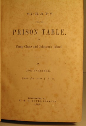 Scraps From the Prison Table at Johnson's Island