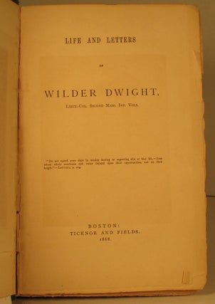Life and Letters of Wilder Dwight.