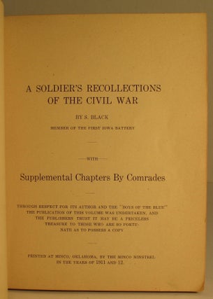 A Soldier's Recollections of the Civil War