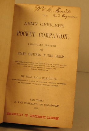 The Army Officer’s Pocket Companion; Principally Designed for Staff Officers in the Field.