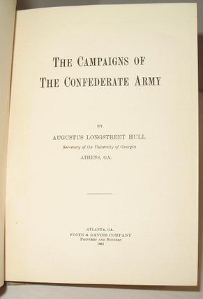 The Campaigns of the Confederate Army