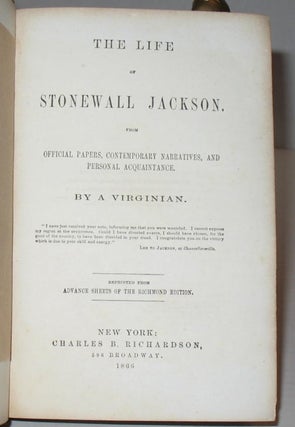 The Life of Stonewall Jackson.