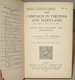The Campaign in Virginia and Maryland, June 26th to September 20th, 1862. (The Special Campaign Series).