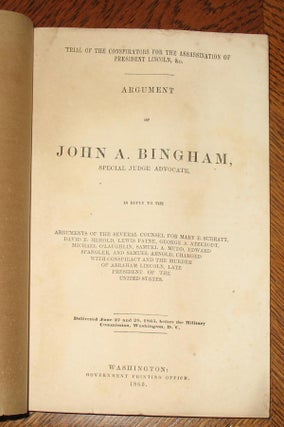 Argument of John Bingham, Special Judge Advocate,
