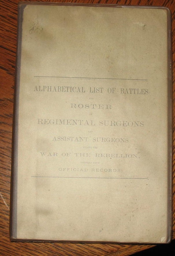 Item #530 An Alphabetical List of the Battles of the War of the Rebellion:. Newton Strait.