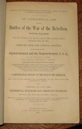 An Alphabetical List of the Battles of the War of the Rebellion: