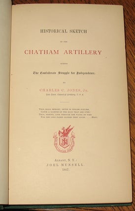 Historical Sketch of the Chatham Artillery.